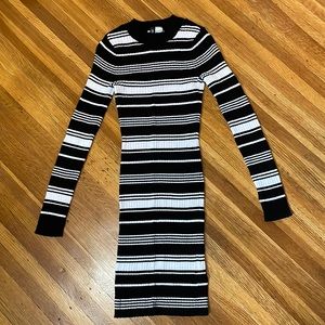 Divided (H&M) Striped Bodycon Sweater Dress Size 0